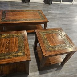 Coffee table and end tables