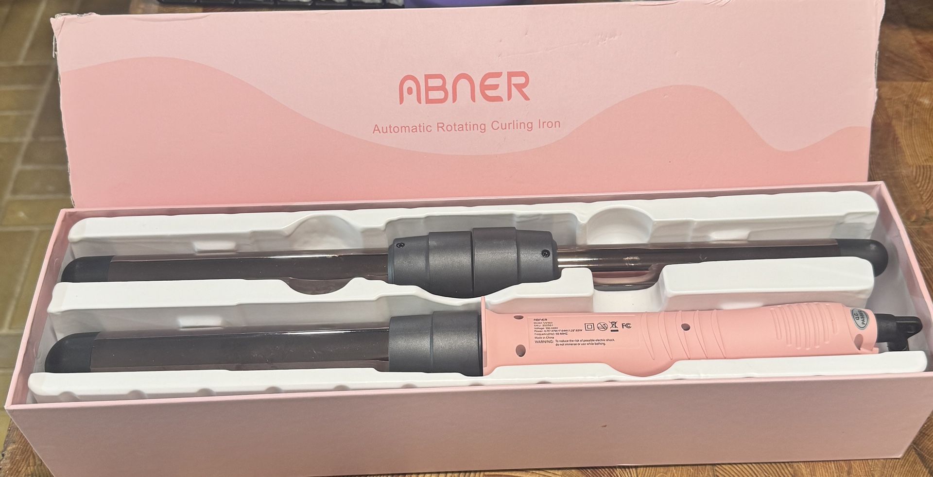 Abner Rotating Curling Iron w/ 3 Barrel Sizes