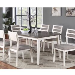 Dining Table Set 7pc 60”x36”x30”H