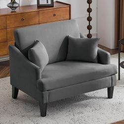 Bezseller Modern Oversized Accent Chair, 34.3'' Wide Seat Upholstered Armchair love seat 2 seats new Retail $180