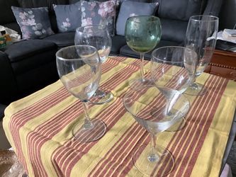 Assorted Stemmed Glassware Set $3 each