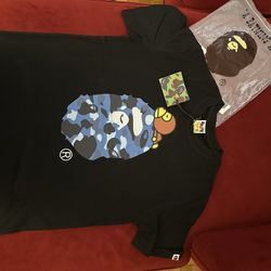 Bathing Ape T-Shirt XL (black&blue)