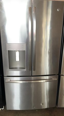 GE  3 Door Stainless Steel Refrigerator
