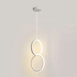 Modern Pendant Lights Compatible with Living Room Round Pendant Lamp Restaurant White/Black Bedside Round Chandelier, Chandelier for Dining Room