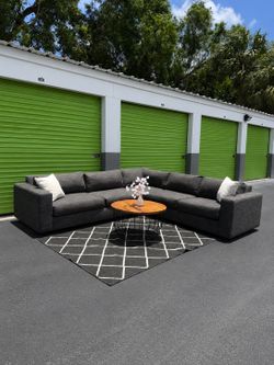 Sectional Couch Sofa - West Elm - Urban Charcoal - Delivery Available 🚚