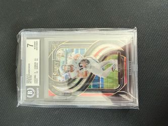 Bo Nix 2024 Select Prizm Black & Red Shock RC BGS 7