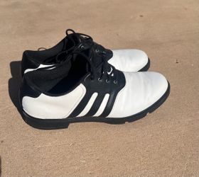 Adidas Z-Traction Golf Shoes Fit Foam Lace Up White Black Men's Size 9