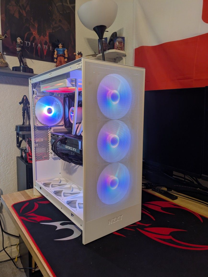 Ryzen 7600/RTX 5070 Ti 16GB Gaming PC White RGB 