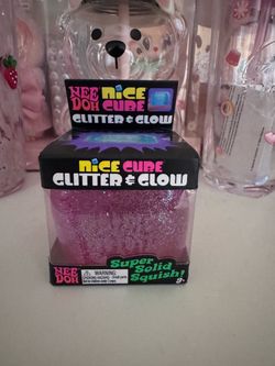 Nee Doh Nice Cube Glitter & Glow Squish Toy