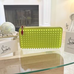 Christian Louboutin LOUBOUTIN PANETTONE SPIKED ZIP LONG WALLET