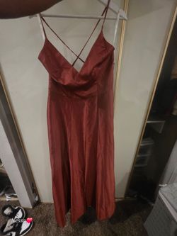 Beautiful rust color dress with pockets!