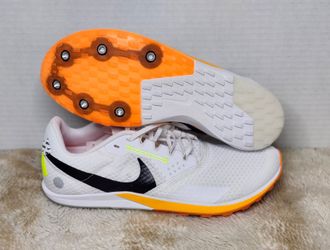 Nike Zoom Rival XC 6 White/ Orange Track Shoes Spikes DX7999-100 
Men’s Size 7 or Women's Sz 8.5