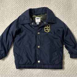 Peace Sign Camo Micro Fleece Lined Jacket Toddler size 2t