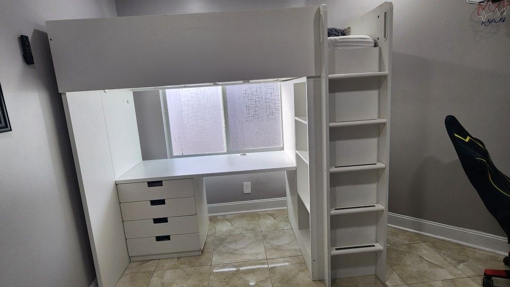IKEA Smastad Twin Loft bed Frame with Desk And Closet
