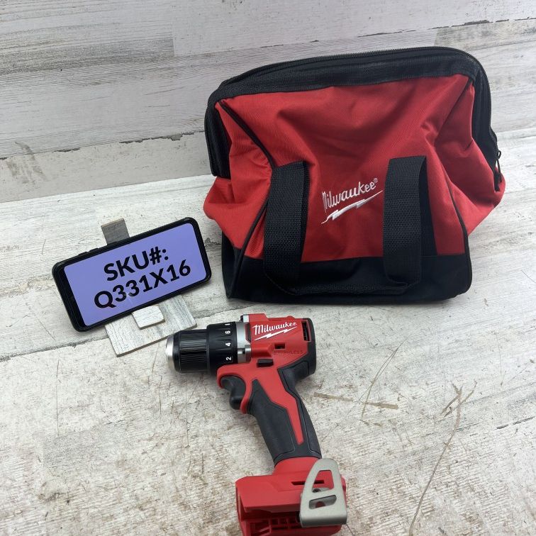 Milwaukee M18 18V Brushless 1/2 in. Compact Drill (Tool Only) & Tool Bag