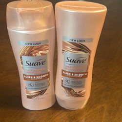 SUAVE Silk Protein Infusion Sleek & Smooth Shampoo & Conditioner Set 12.6 FL OZ each *NEW*