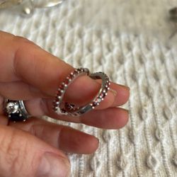 Sterling and garnet hoop earrings