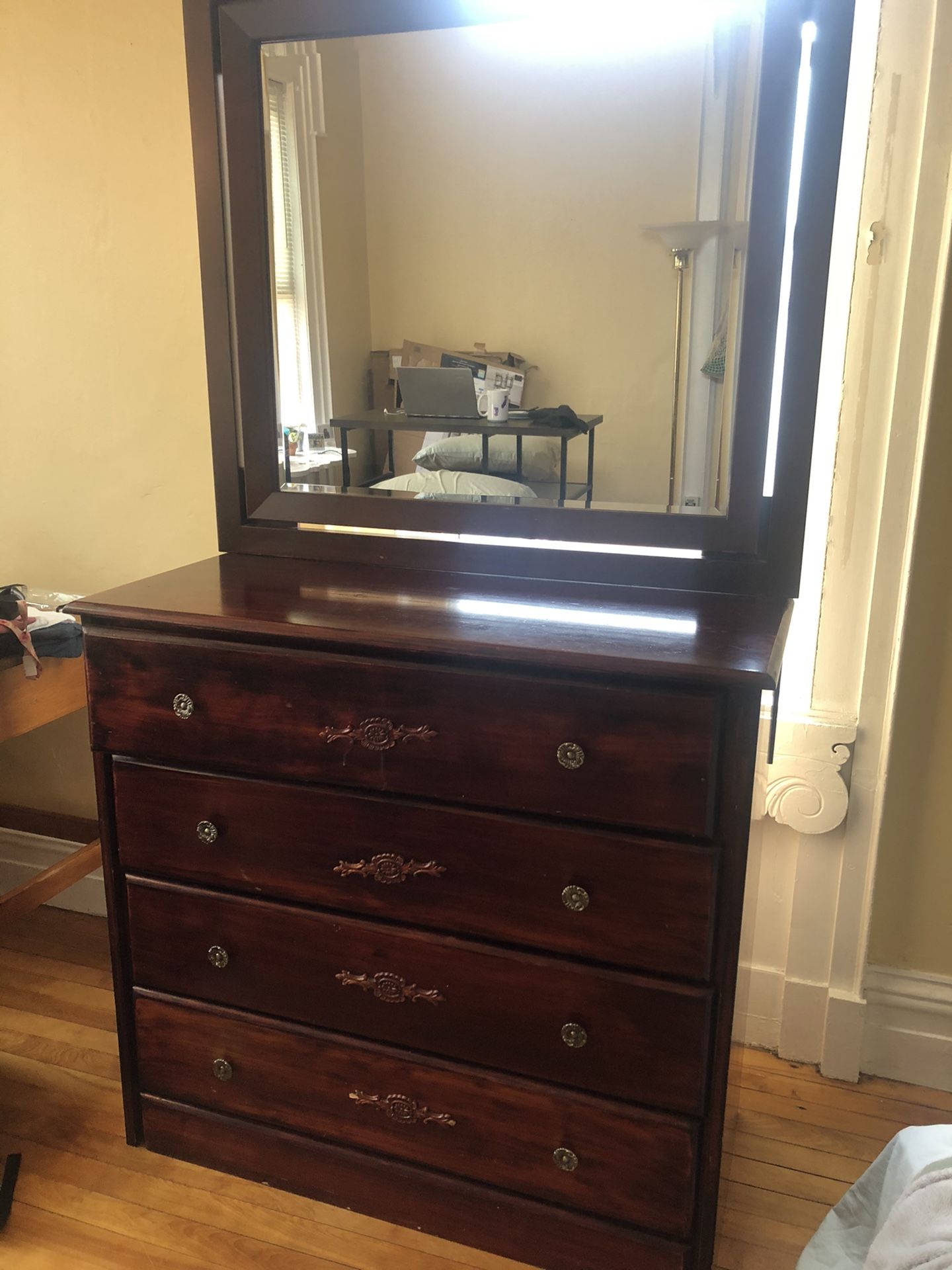 Dresser with mirror