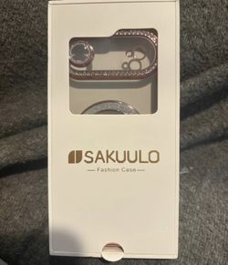 Sakuulo Fashion Phone Case Rose Gold Rhinestone