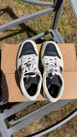 Nike Jordan 1 Low Black Jade Smoke Sail White, 10.5