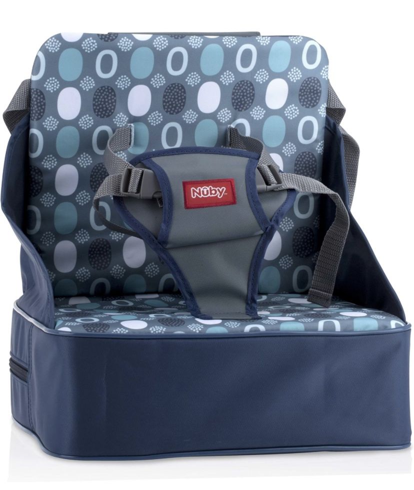 Lightweight High Chair Booster Seat - Great for Travel - Blue