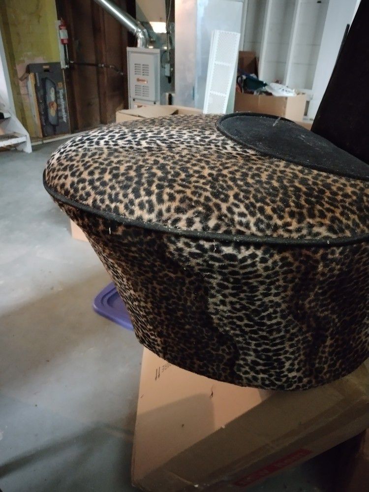 Cheetah Print and Black Accens Stiletto Chair
