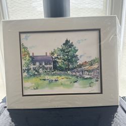 Signed Watercolor Painting, Landscape