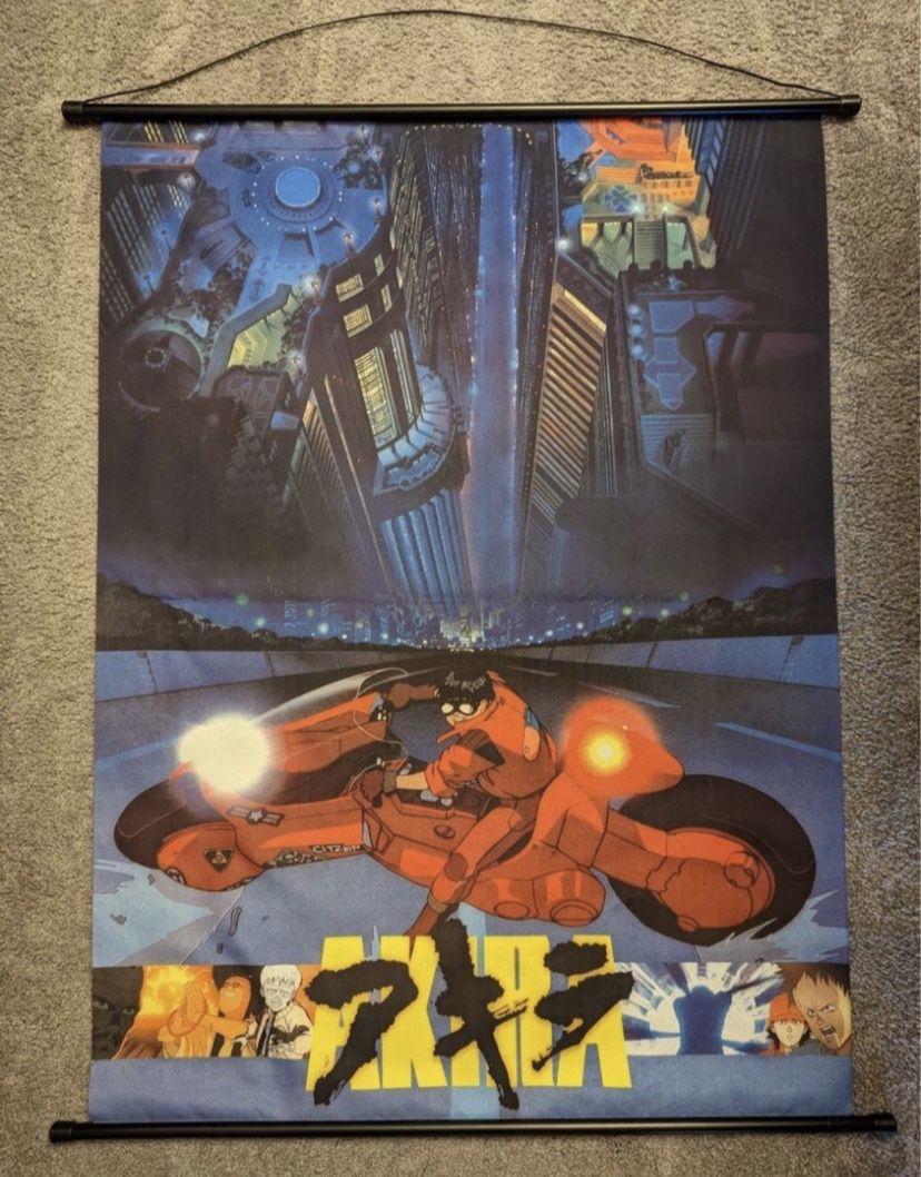 Vintage Akira Mitsuru Kuwata Anime Wall Scroll