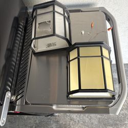 Two outdoor porch lights