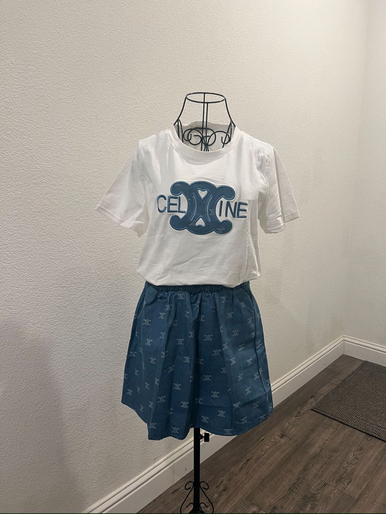 Celine Denim Skirt Set ✨