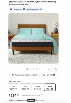 Sealy Essentials Cool-Touch 11" Hybrid King Mattress