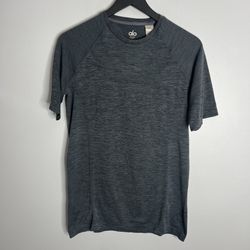 ALO Yoga Amplify Seamless Technical T Shirt Mens Medium Heather Grey
