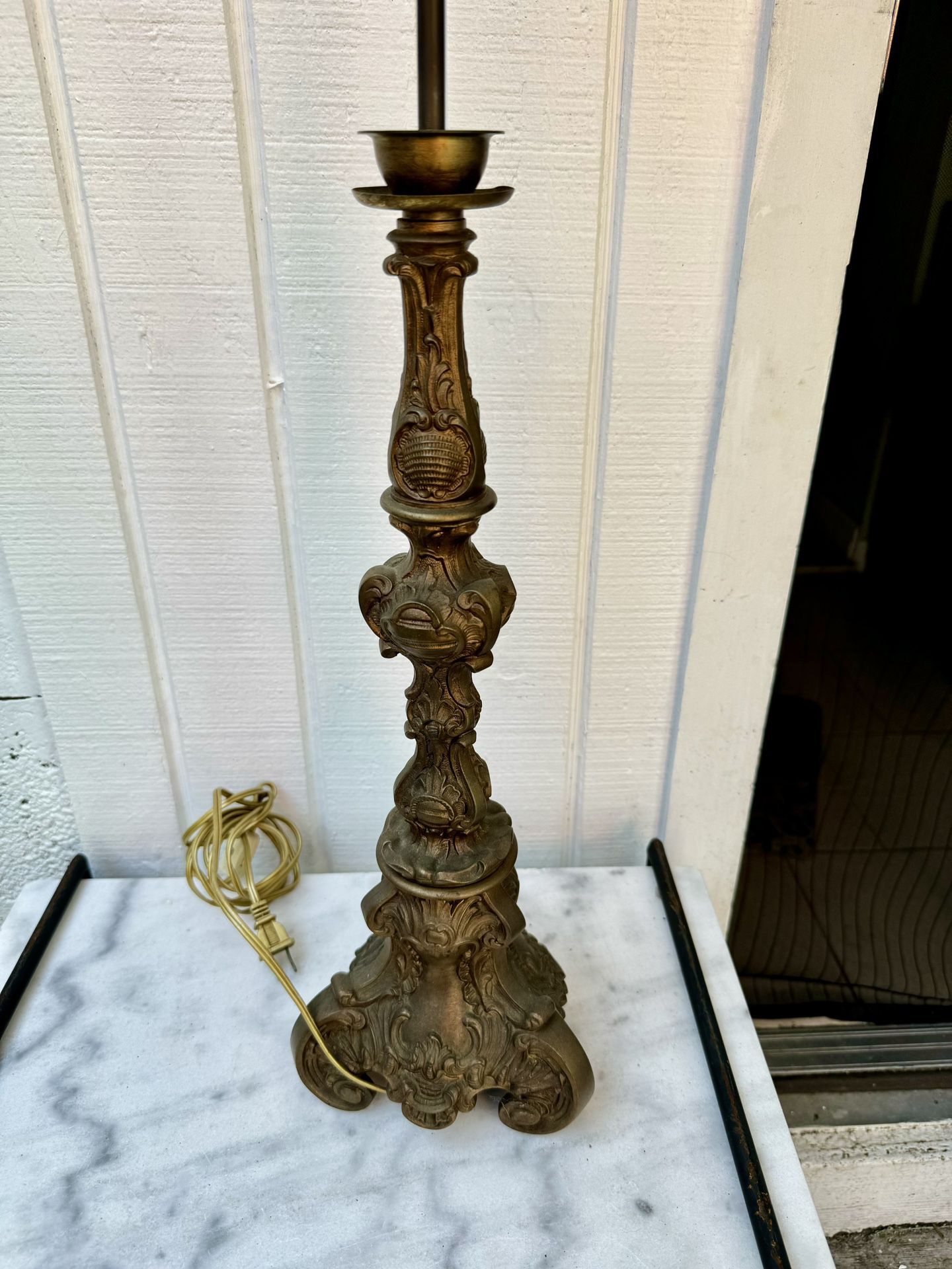 Antique Bronze Lamp $25