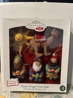 Three Kings, Camel, Star-5 Felt Ornaments Hallmark Brand Christmas Nativity.
