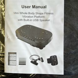 Whole body shape, fitness vibration, platform with built-in USB speakers