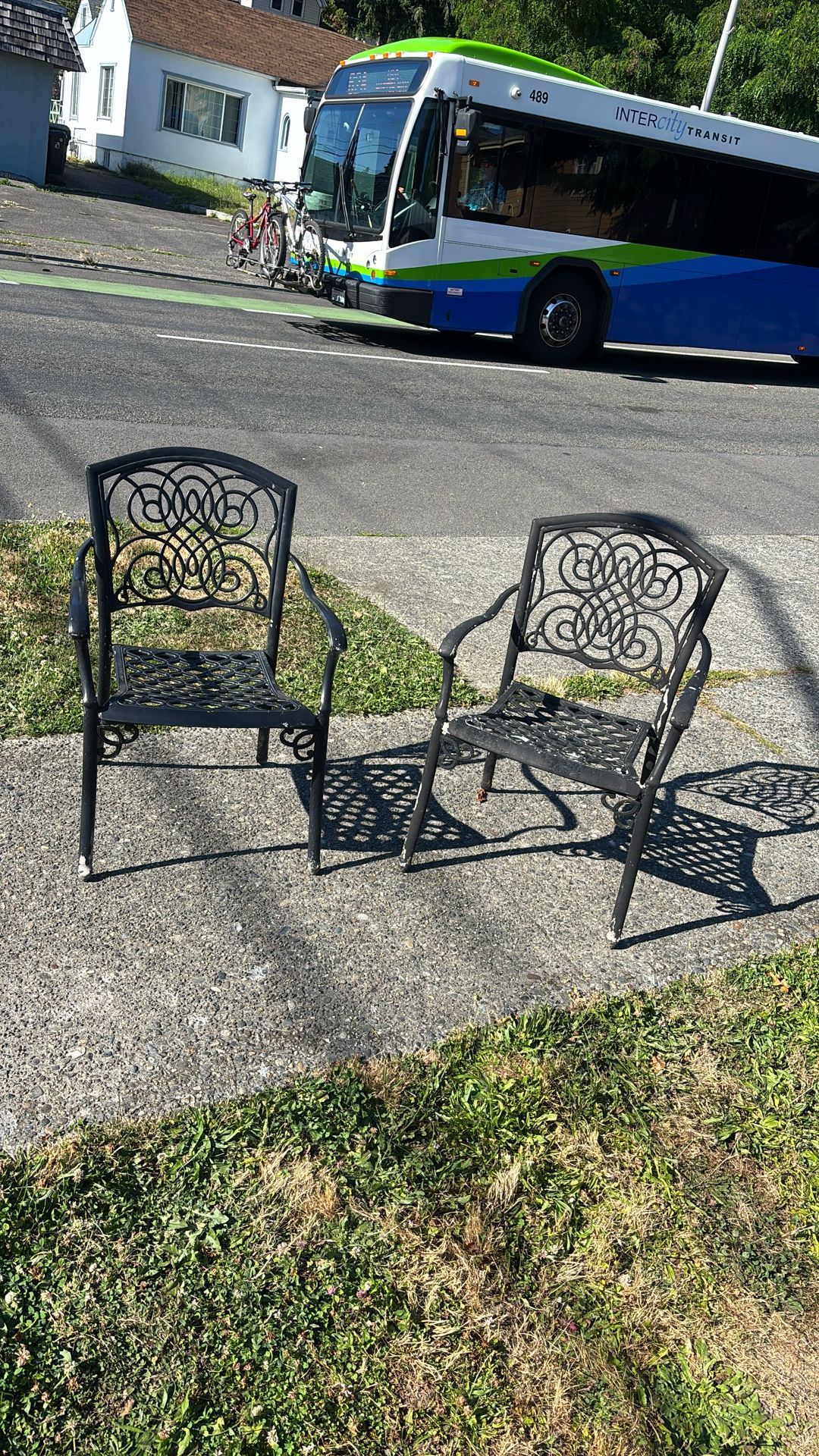 Vintage Metal Patio Chairs.