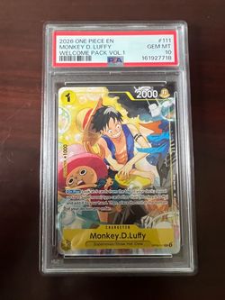 One Piece TCG Monkey D. Luffy PSA 10 Gem Mint Pokemon card cards tcg