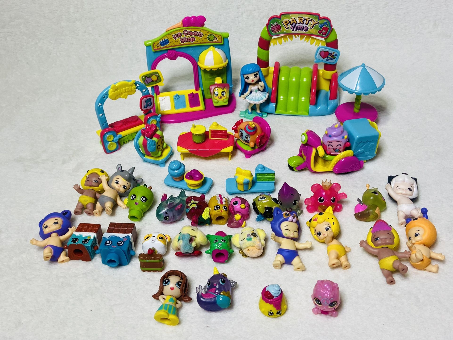 Colorful Small Doll Toy Lot Mojipop Hatchimals Twosies Shopkins