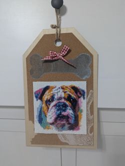 Bulldog Hanging Decor - Handmade
