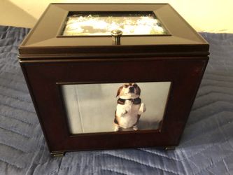 Mahogany photo storage box