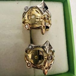 18k Real Gold Earrings 