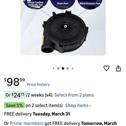 Hiorucet 0171M00001S Furnace Draft Inducer Motor Assembly Replacement for Goodman Amana 01S 0171M00000 0171M00000S 0171M00001 0171M00001S J238-