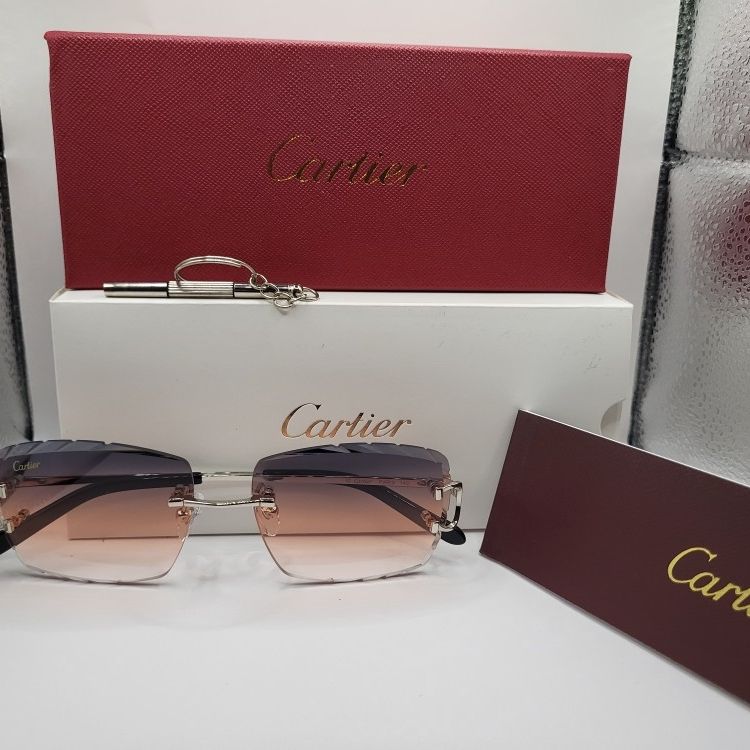 Cartier Glasses Rimless Frames(Blue-Purple)