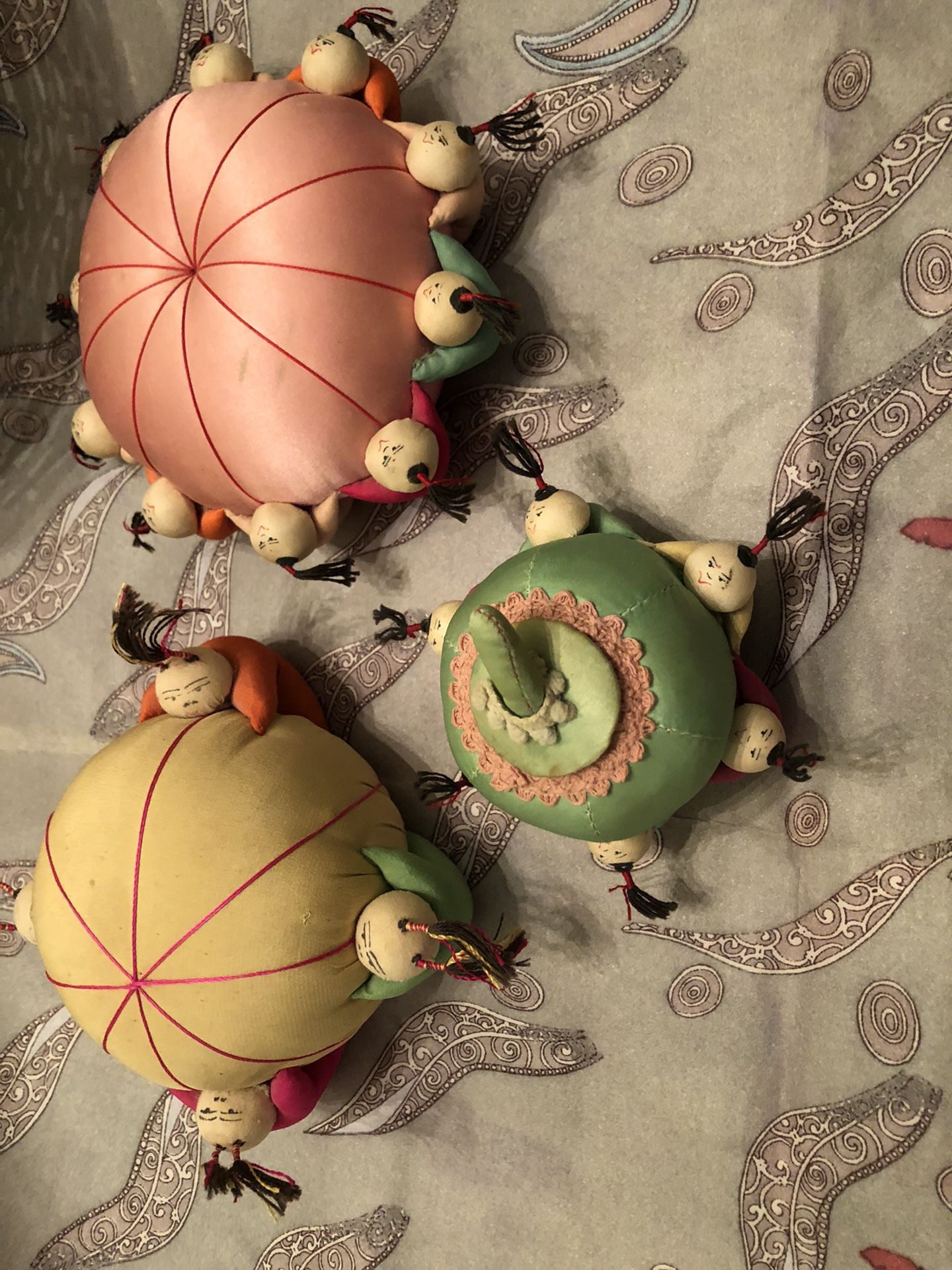 Vintage Asian Pin Cushions - 3