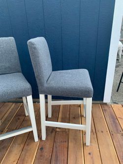 IKEA BERGMUND Upholstered Bar Stools – Set of 2 – $80