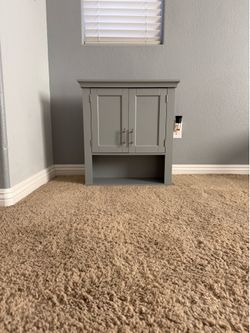 Grey bathroom cabinet