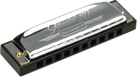 Hohner Progressive Series 560 Special 20 Harmonica - Key of D - Silver