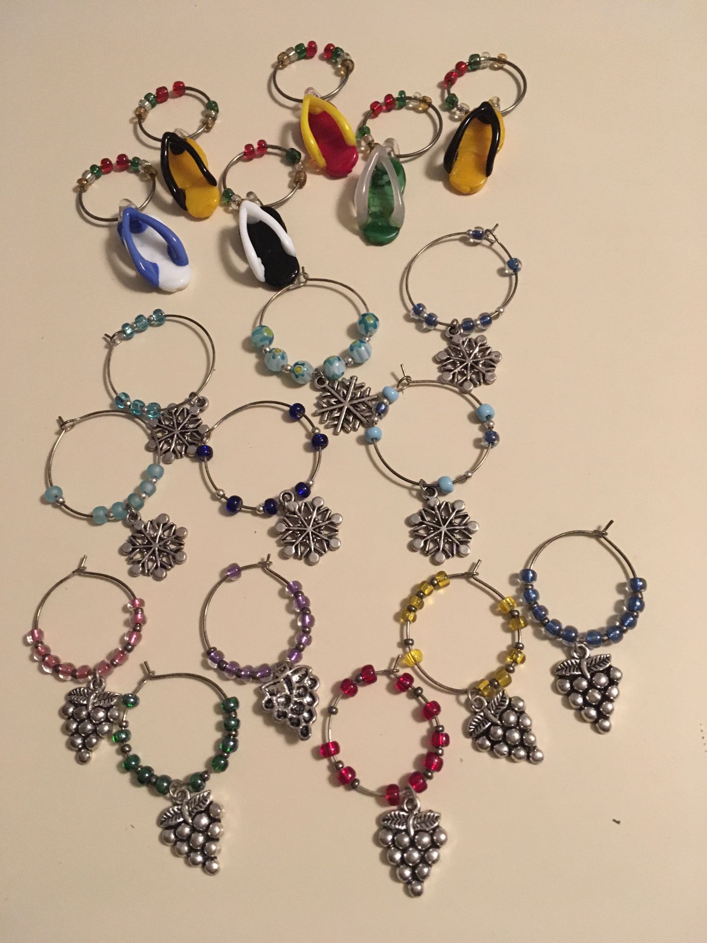 Sets of Charms for Wine Glasses