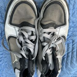 Nike Air Jordan Post Game Sneakers white/matte silver, men’s size 9