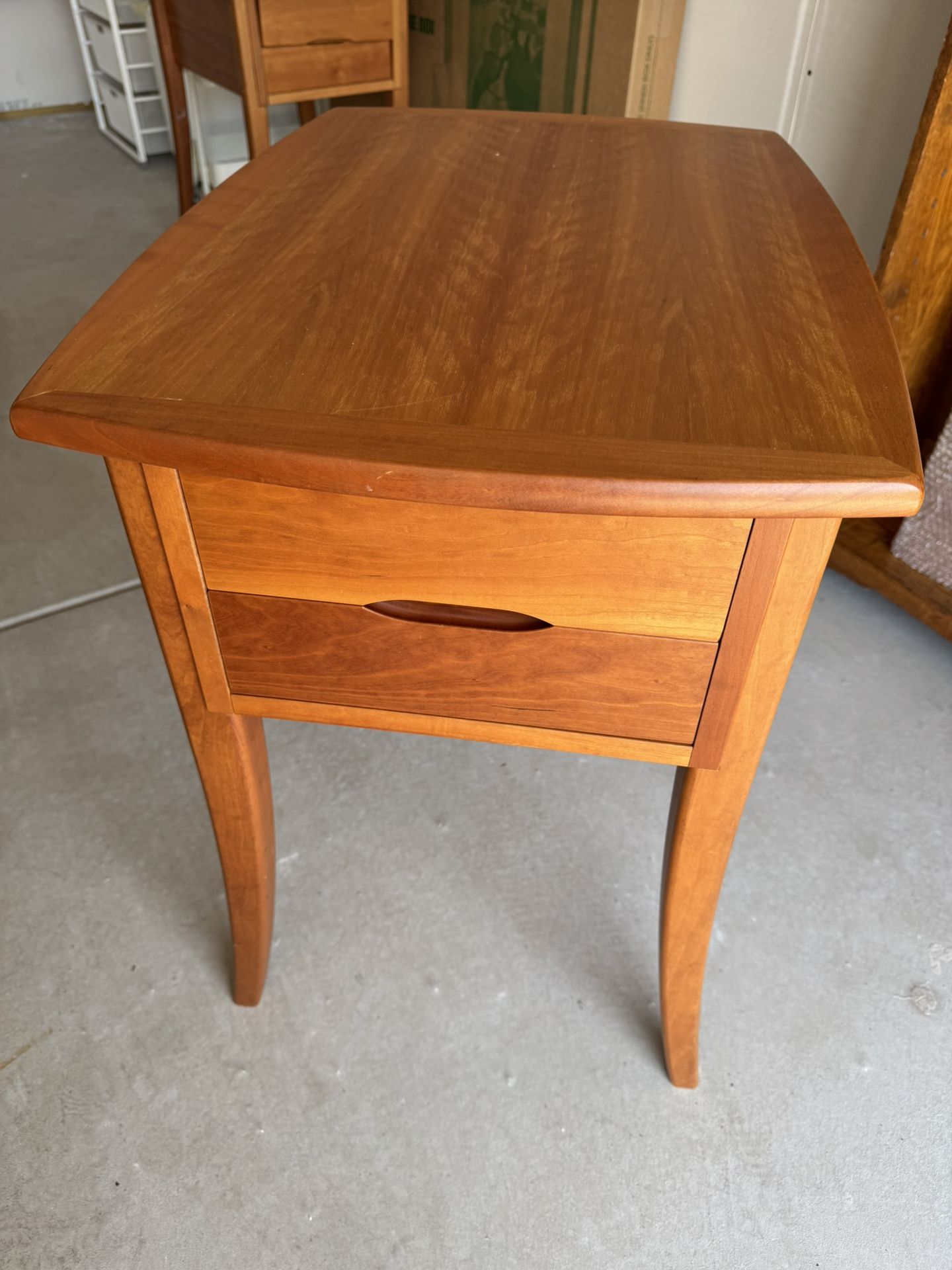 Two Matching Cherry Side/End Tables